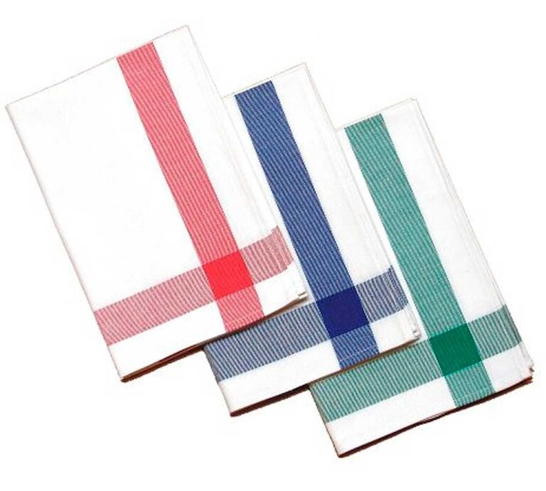 Paño De Cocina De Algodón 55x55 Blanco P-12uds